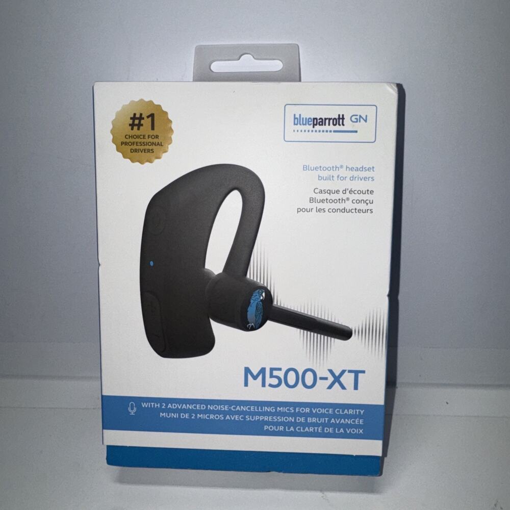 BlueParrott M500-XT Bluetooth Ear-Hook Headset Noise Canceling USB-C Black